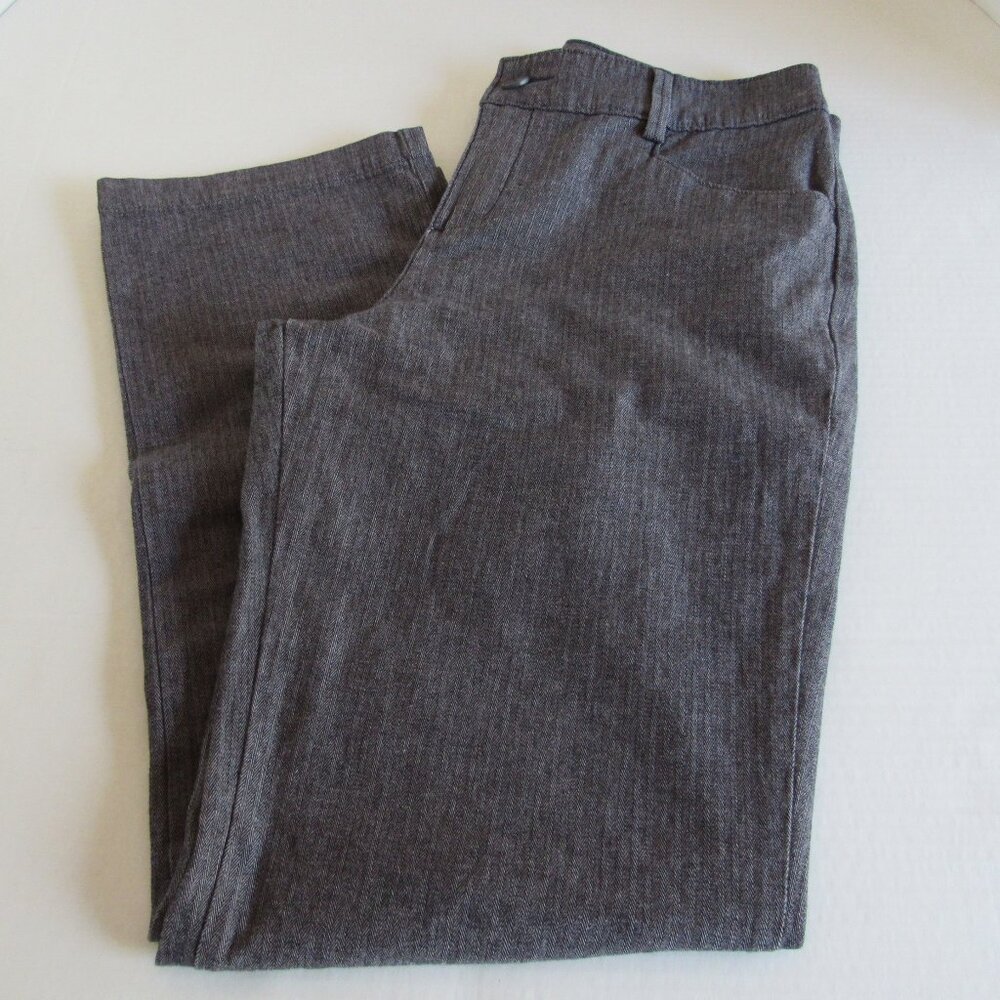 Lee Relaxed Fit High Rise Stretch Casual/Work Pants Black/Gray Size 8 Medium